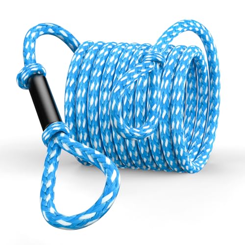 60FT 3-6K Boat Tow Rope for Tubing Heavy Duty 3-6 Person Tube Tow Rope for Boating Floating Towable Tube Ropes Pulling Ski Ropes for Tubing