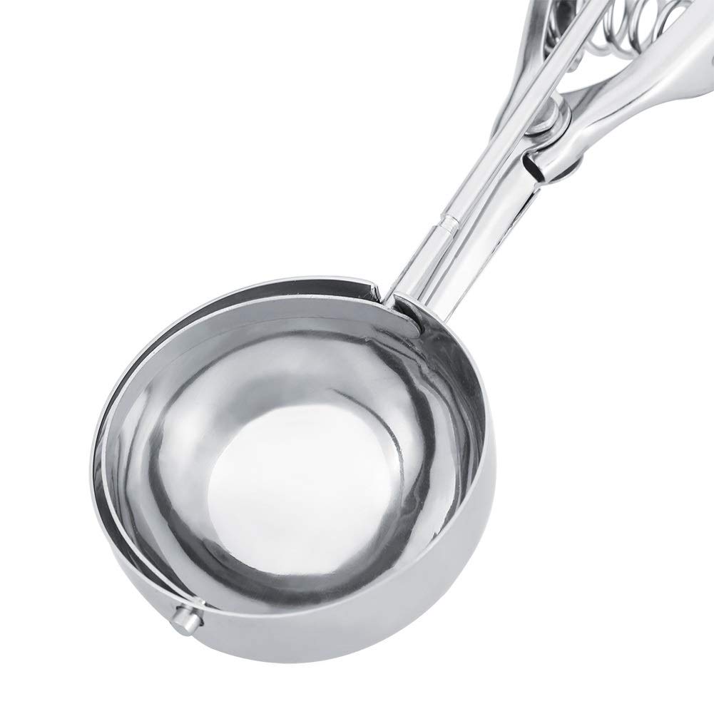 Łopatka do lodów, MAGT Łopatka do lodów ze stali nierdzewnej miarka do ciasteczek łyżka do lodów spust bez deformacji do restauracji lodziarni (rozmiar: 6 cm)