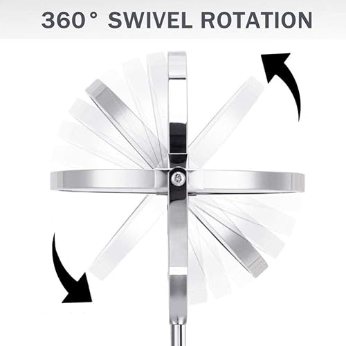 Miniatura 5 de ROLTIN 8inchLEDLighted Wall Mounted Beauty Mirror,Double-Sided Folding Bathroom Mirrors 360Swivel Makeup Mirror Extendable Round Shape,Rose Gold