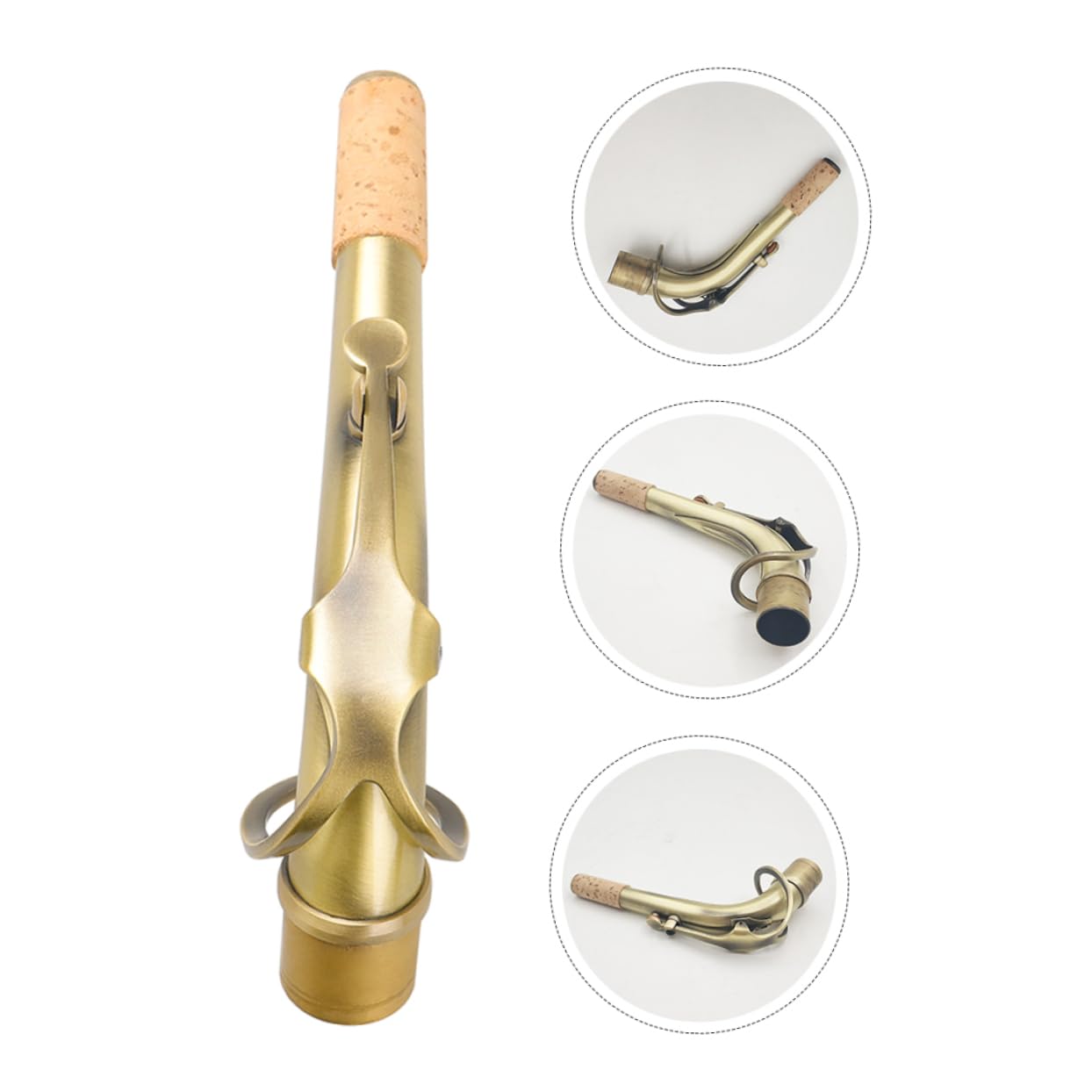 VICASKY Boquilla de Saxofón de Latón Conector para Músicos Profesionales Accesorios para Saxofón