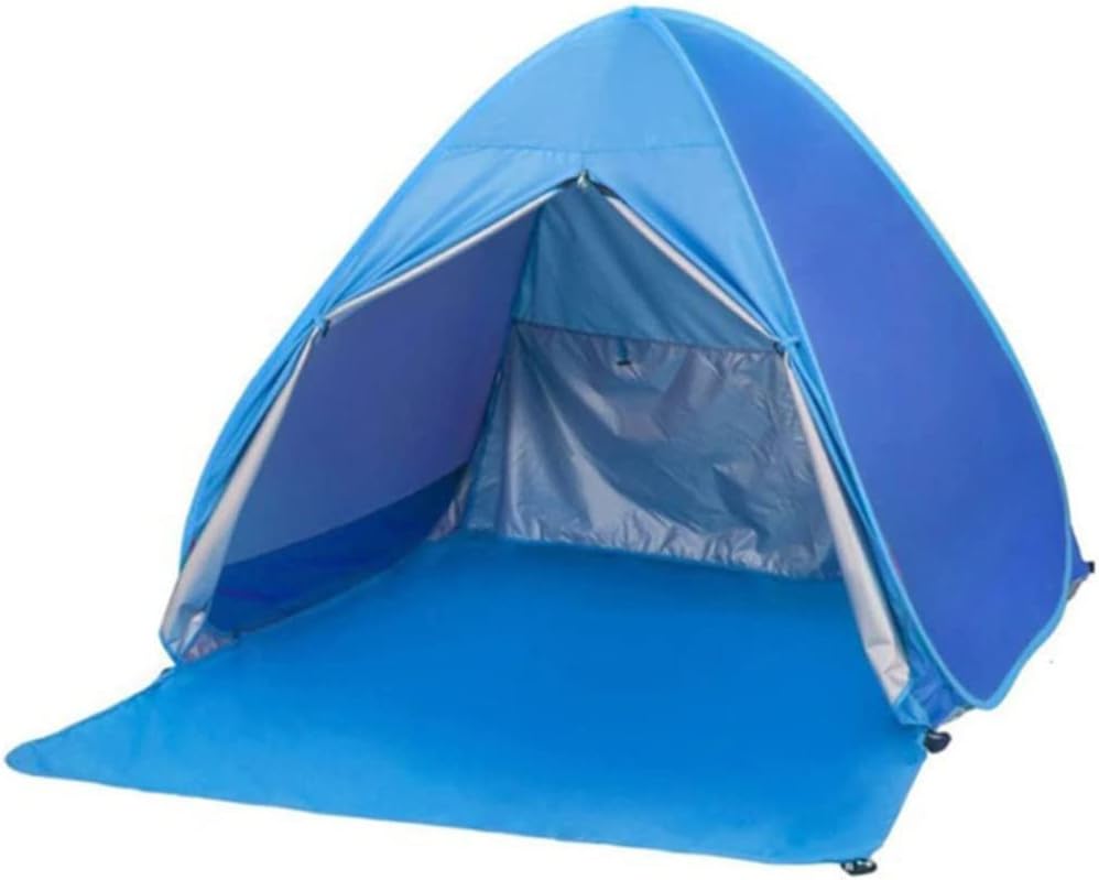 Pop Up Beach Tent Foldable Instant Tent Quick Pitch Tent Sun Shade Beach Tent with Curtain Waterproof Sun Shelters Portable for Outdoor - Blue L. : Everything Else