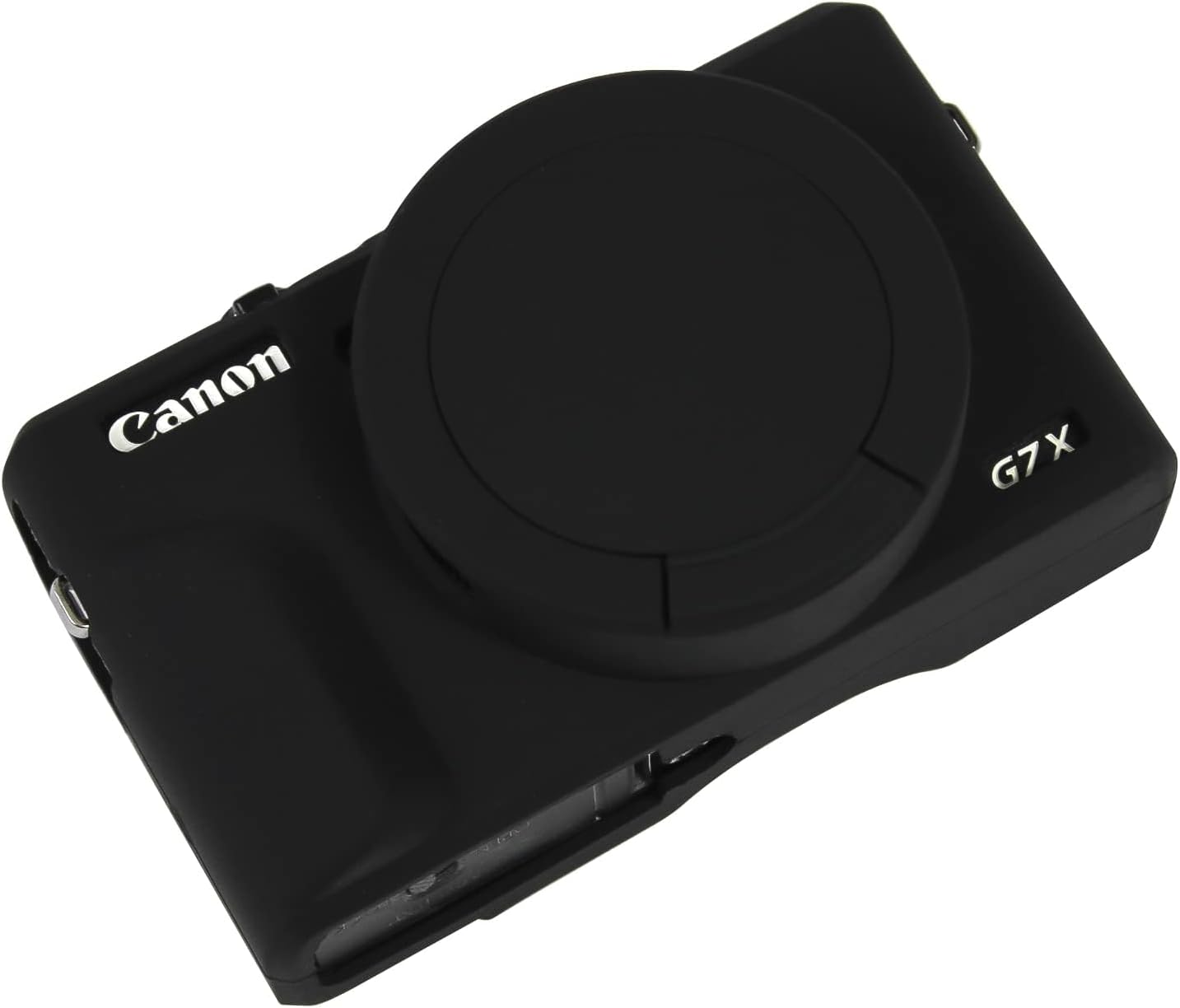 Case for Canon Powershot G7 X Mark III Digital Camera, Soft Silicone Protective Cover with Removable Lens Cover for Canon Powershot G7X Mark III DSLR Camera (Black)