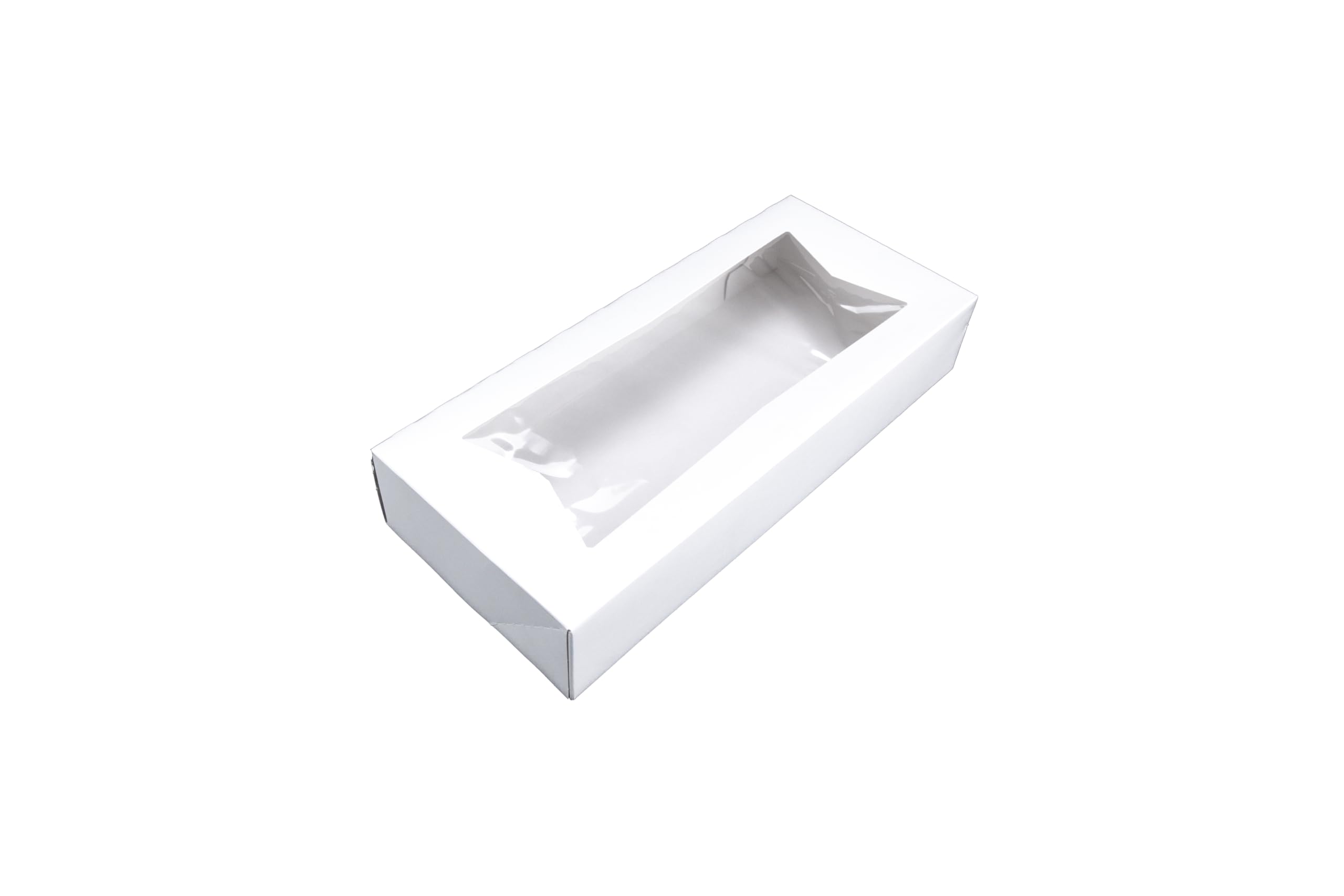 SCT White Window Bakery Boxes with Attached Flip Top, 4-Corner Beers Design, …