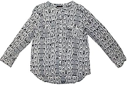Fylo London Womens Button-Down Snakeskin Blouse - Size Small