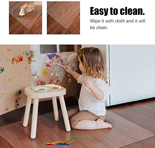 image for Kuyal Clear Chair mat for Hardwood Floor 44 x 58 inches Transparent Fl
