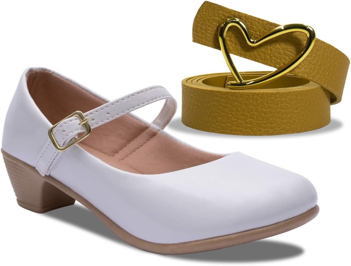 Kit Cinto E Sapatilha Salto Feminino Infantil Sapato K43