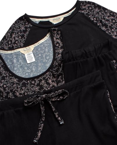 Image of Lucky Brand Women's Pajama Set - 4 Piece Sleep Shirt, Tank Top, Pajama Pants, Lounge Shorts (S-XL)