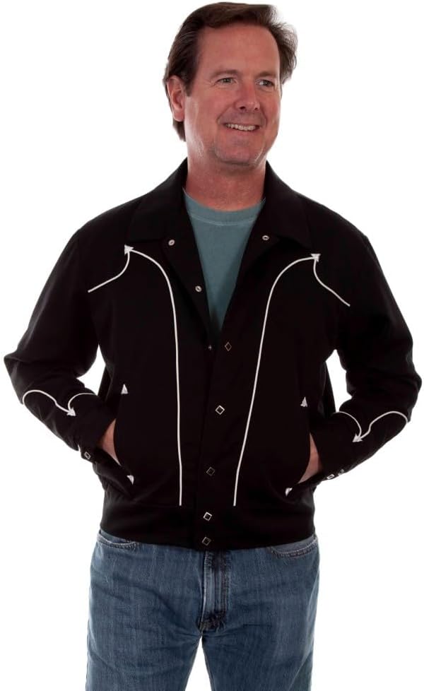 Scully - Mens Bolero Jacket W/Piping