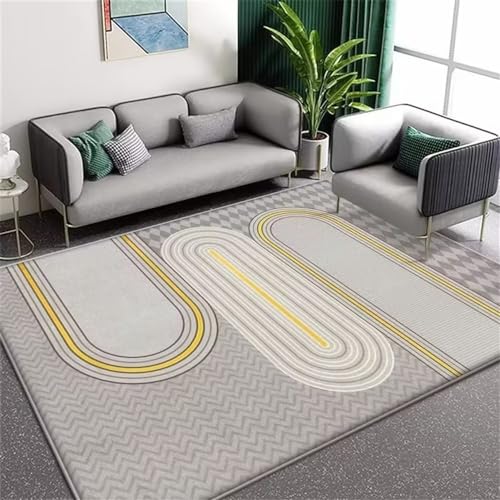 Sol durable et tapis minimaliste gris 160x230cm de salon