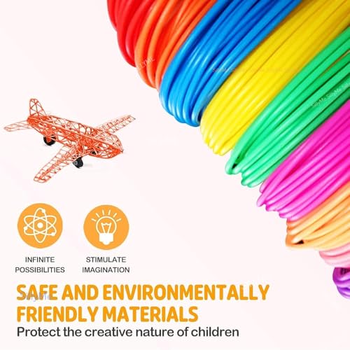 Image of 10 Colors - 3D Pen Filament - 5meter Each - 3D Pen Refill - 3D Printing Filament PLA Material for 3D Drawing and Printing - 3D Pen Wire