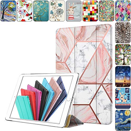 Image of DuraSafe Cases for iPad Pro 12.9 3rd Generation 2018 PC Case A1876 MTEL2HN /A MTEM2HN /A A2014 MTFN2HN /A MTFQ2HN /A A1983 MTHN2HN /A MTHU2HN /A MTJA2HN /A MTJ02HN /A MTJN2HN /A - Marble Pink