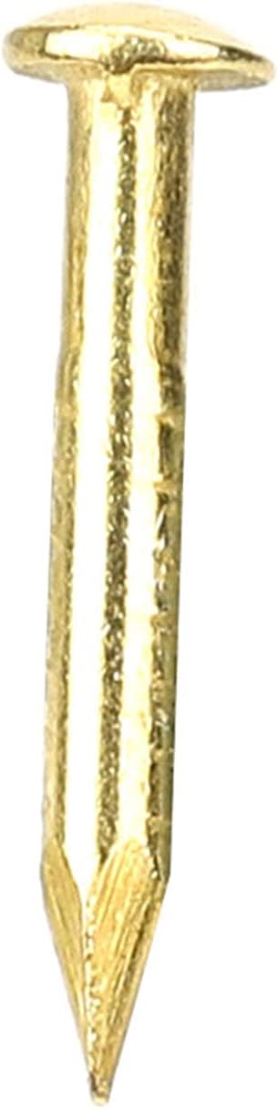 Round Head Nail, Brass Hinge Hardware Accessories Brad Assortment Kit 10mm 15mm 18mm 22mm Escutcheon Tacks (10mm Long)