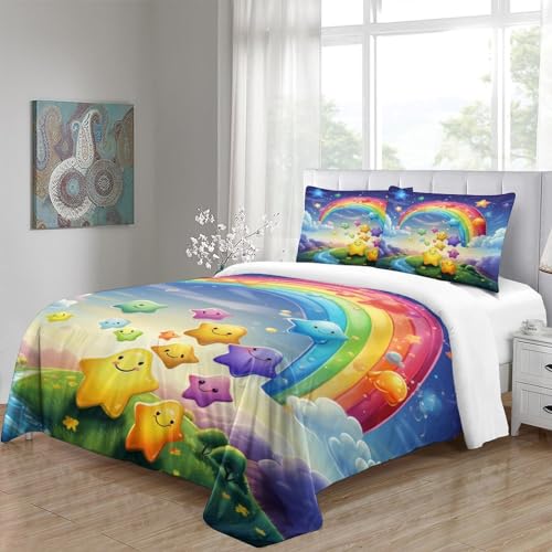 Funda nórdica 3D para niños juego de cama de microfibra reversible con estrellas 5