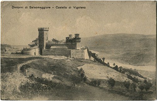 1915 Salsomaggiore - Dintorni Castello Vigoleno annulli Primo Regno FP B/N VG Cartolina Postale