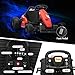 TOBBI 24V Go Kart Electric Drift Kart for Kids 4-16 Year, Ride on Car, 8 MPH Battery Powered Crazy Cart for Kids, Electric Ride On Car with Protective Suit, Safety Belt, Music, Horn, LED Light, USB