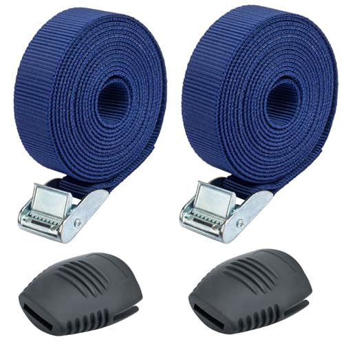 Tie Down Straps for Thule Roof Mount Racks, Roof Rack Locking Straps Compatible with Thule Bars, Yakima Bars, Factory Bars Surfboard, Paddleboard or Kayak - 9 FT (1 Pair)