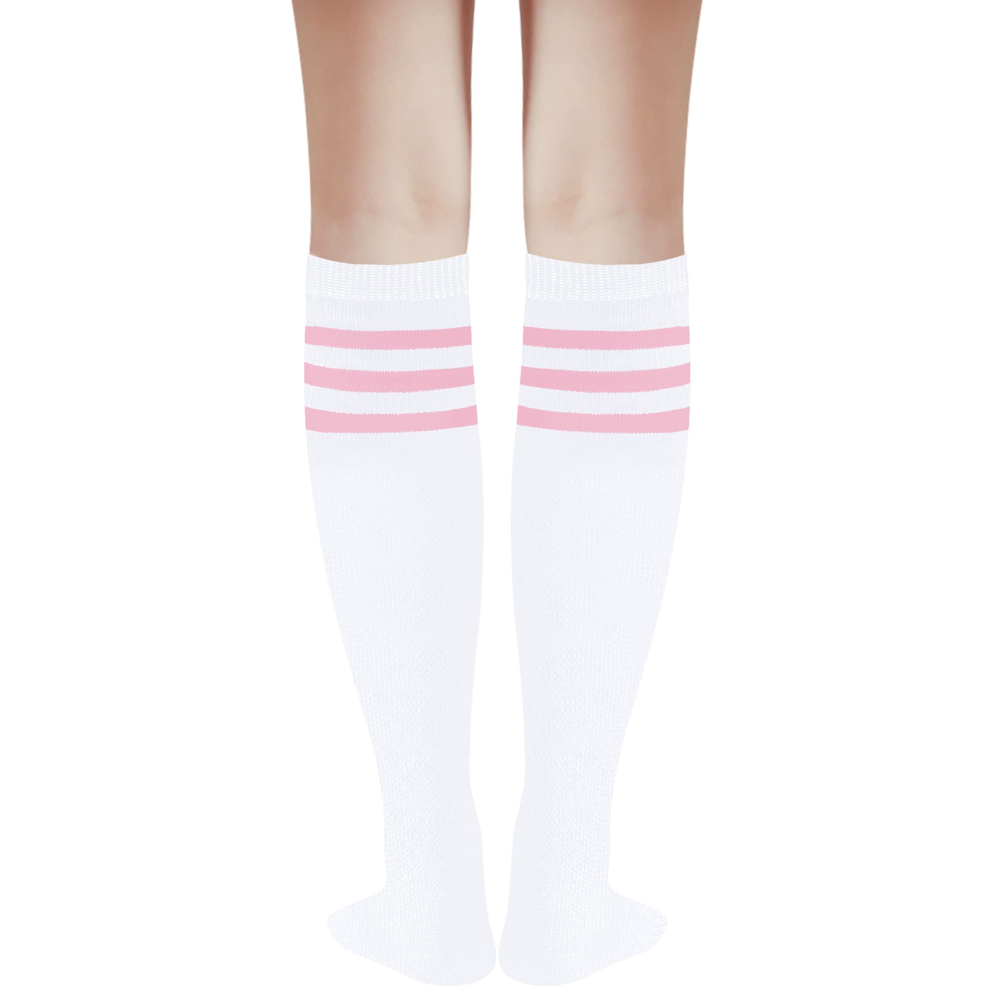 UTTPLL Kniehohe Sportsocken für Damen, gestreift, Outdoor-Sportsocken, Laufen, Baseballstrümpfe, Mädchen, lange Stiefelstrumpfhose
