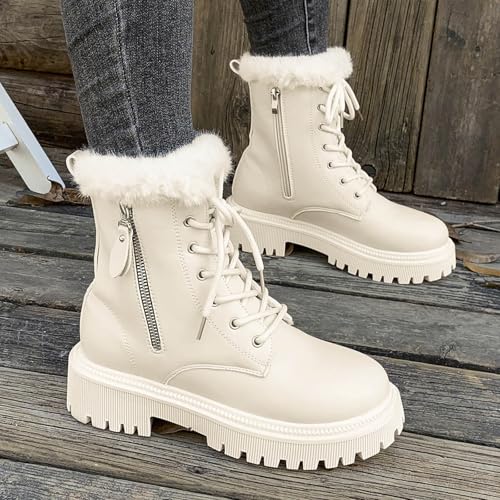 Bottes d'hiver chaudes à fermeture éclair pour marche facile