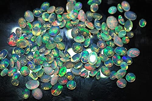 Opale d'Éthiopie ovale 7x5mm en lot de 5 pierres taillées de qualité joaillerie