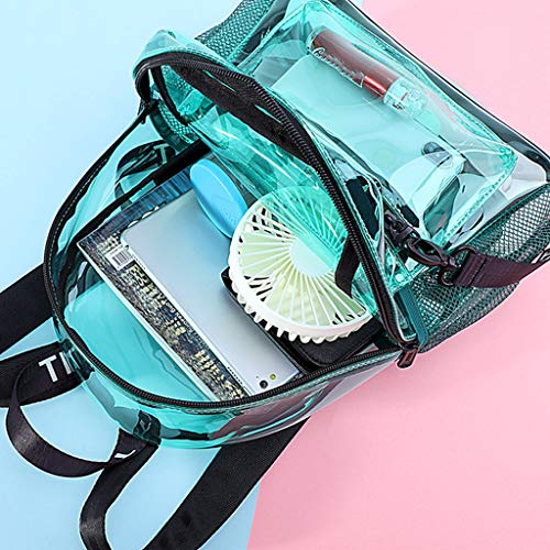 Transparent PVC Backpack, Fashion Trendy Daypack College Travel Backpack, For Women Girls Students3