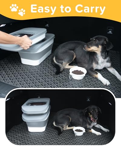 10-13 Lbs Rice Food Container, Collapsible Food Storage Containers with Airtight Lid, Pet Food Scoop and Silicone Dog Bowl, Dog Food Storage Container for Dry Food 10-13 Lbs Rice Food Container, Collapsible Food Storage Containers with Airtight Lid, Pet Food Scoop and Silicone Dog Bowl, Dog Food Storage Container for Dry Food