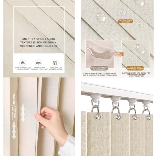 Rideaux de cuisine en lin anti-poussière ombrage ventilation placard