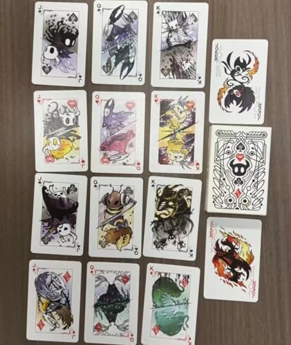 Baraja de Cartas Hollow Knight Inspirada, 54 Cartas Blanco y Negro miniatura 3