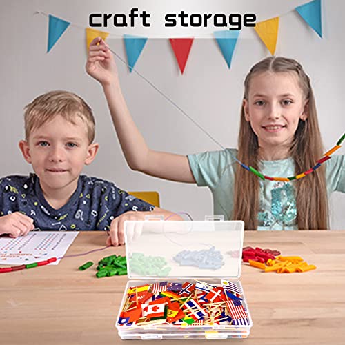 Image of DUOFIRE Small Plastic Box Organizer Box Small Plastic Storage containers Small Plastic case for Storage Pencils and Art Supply Storage Organizer Rectangle(7.7 x 4.1 x 0.9inch) 2 Pack