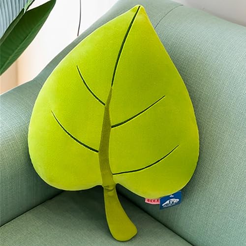 OUKEYI 17.7'/45cm Stuffed Leaf Plush Pillow, 3D Plant Shaped Pillow Plants Throw Pillows, Green Plant Pillow Cute Leaf Plush Cushion for Bedroom Home Decoration