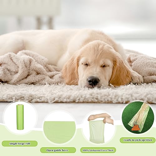 Image of Harloon 6000 Counts Dog Poop Waste Bags Bulk, 30 Rolls Pet Waste Bags, Extra Thick Strong Leak Proof, for Walking, Travel, Park, Puppy Cleanup,Universal Doggy Rolls Waste-Box(Green,12 x 8 Inches)