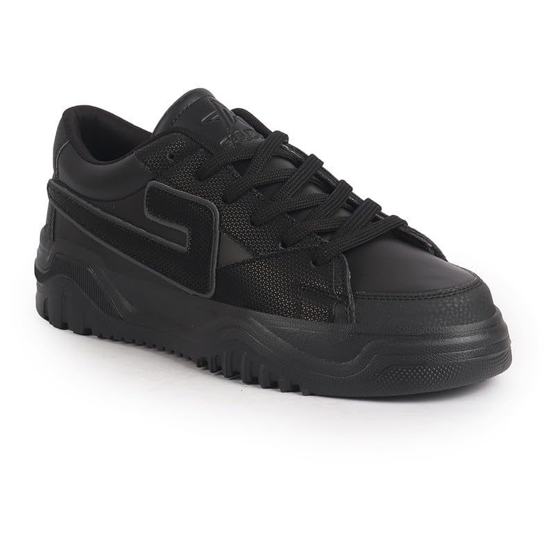 Image of FAUSTO Men's Low Top Chunky Lace-Up Sneaker Shoes|Low Ankle Casual Shoes|All Day Comfortable Sneakers