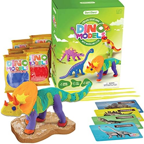 Dino Model, Clay Kit - Dinosaur Arts and Crafts for Kids, Boys Ages 6-12 - Build 4 Dinos with Air Dry Magic Modeling Clay Set - Dinosaur Craft Gifts for Boys & Girls 4 51lu81a9S1L. AC
