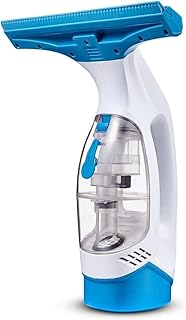 TOWER TWV10 Cordless Window Cleaner Vac Vacuum with Rechargeable Battery, 150 ml Water Tank, 20 W, Cool Blue