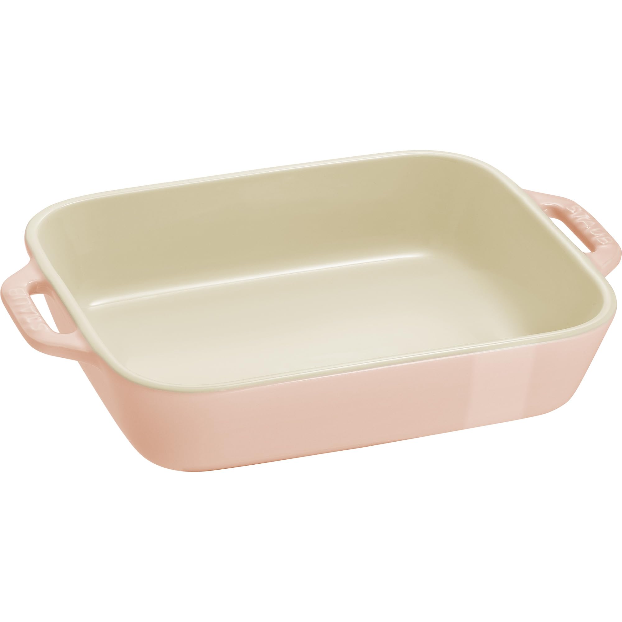 STAUB 1029453 kamionkowe zapiekanki ceramiczne 2-częściowy zestaw prostokątnych naczyń do pieczenia - makaron pastelowy różowy
