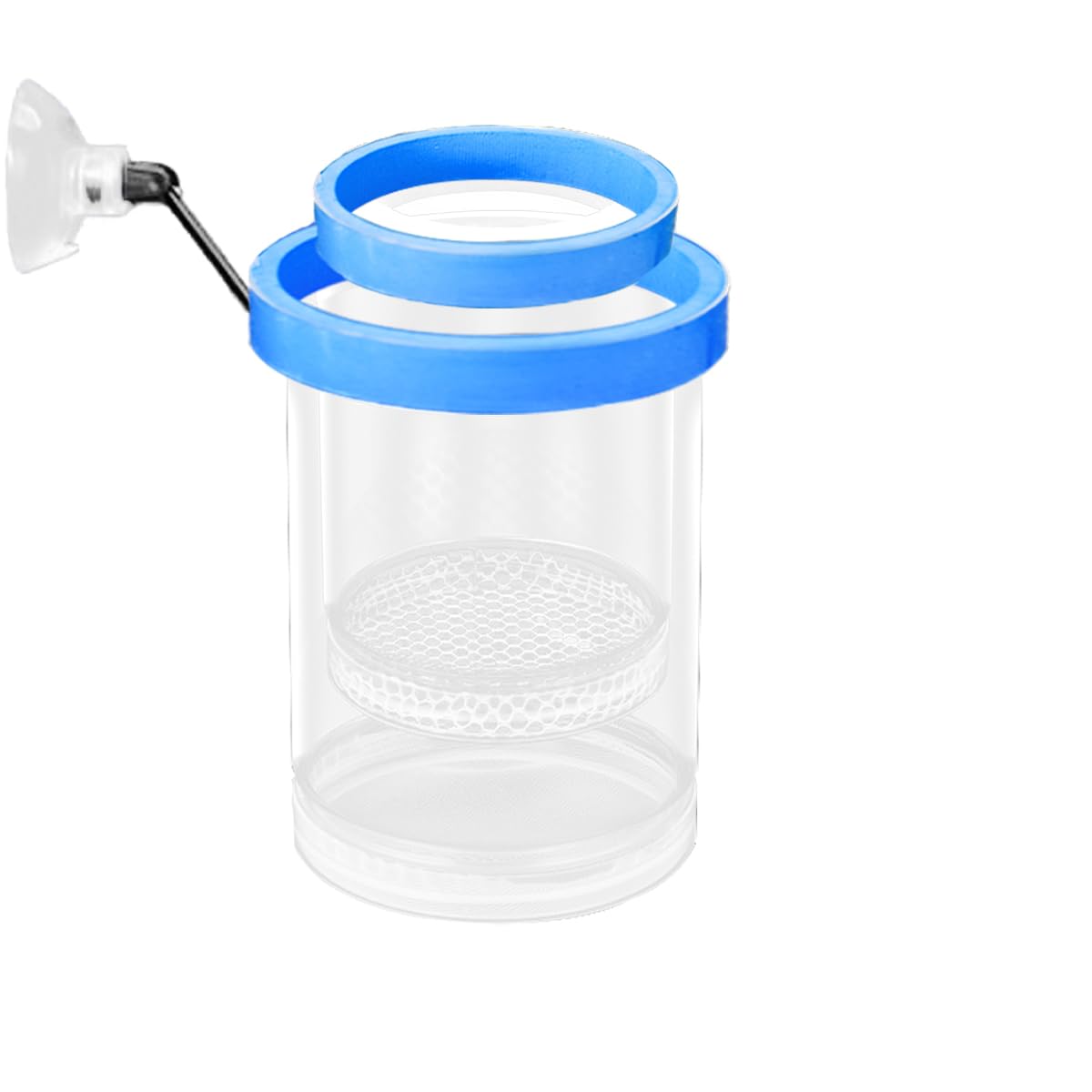 Upgrade Floating Fish Breeding Isolation Box Plastic Mesh Hatchery Incubator Breeder Box BlueLarge