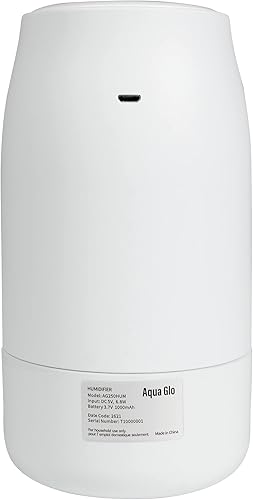 Miniatura 8 de Airvana - AG250HUM-V2-W Humidificador personal portátil - Salida ultrasónica de niebla fría con batería recargable incorporada - Hasta 5 horas de