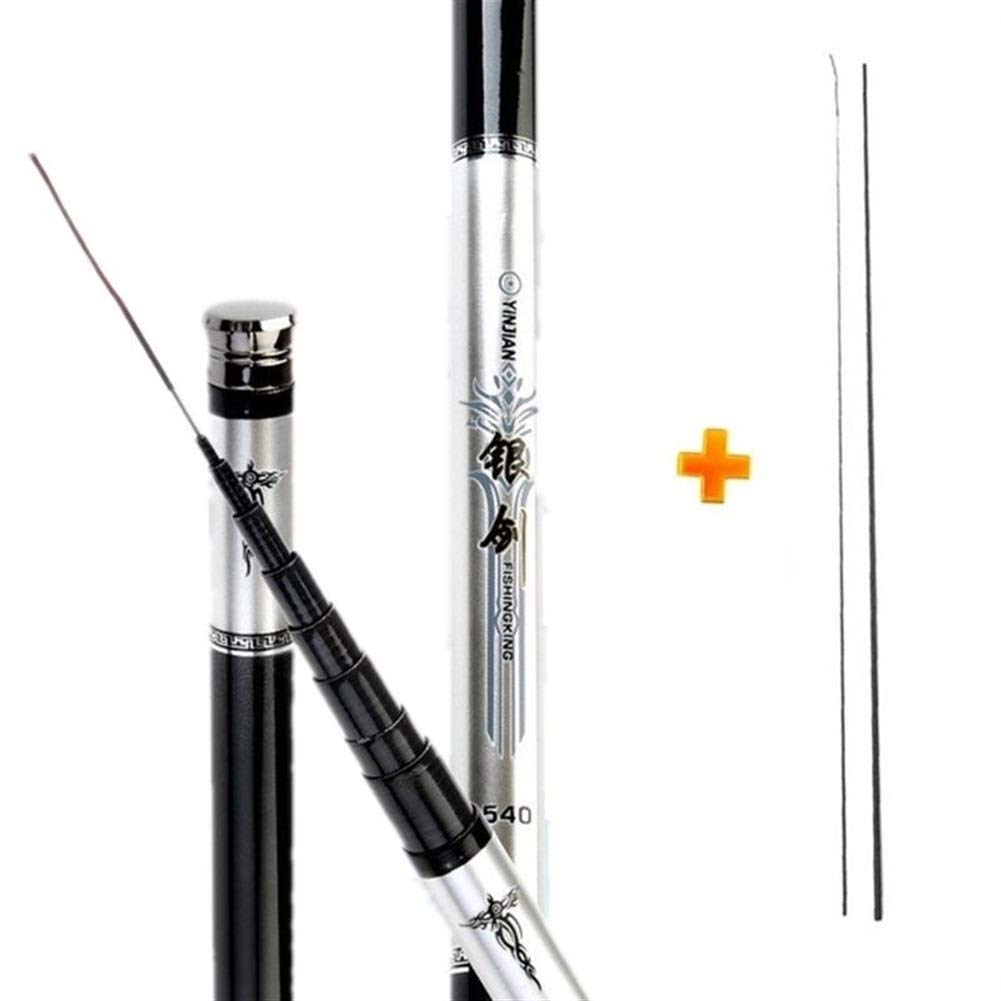 Canne a Peche,Canne a Peche au Coup Haute qualité Super Dur en Fibre de Carbone Canne à pêche télescopique 3.6m 4.5m 5.4m 6.3.0M 7.2m(7.2m)