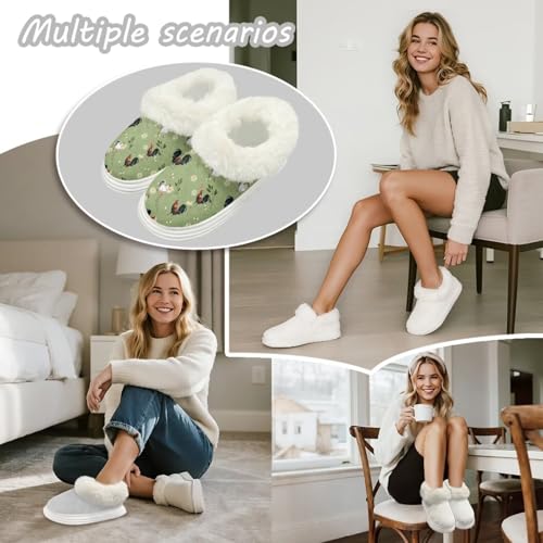 Warm Comfy Memory Foam Slippers for Womens Thick Sole Flannel Platform Slippers for Indoor Outdoor 6