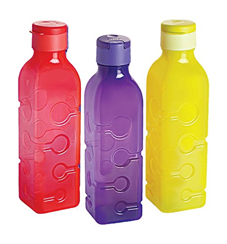 Image of Cello Tango Polypropylene Bottle Set, 1 Litre, Set of 3, Assorted