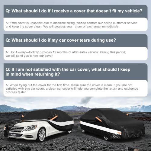 Image of 10 Layers Sedan Car Cover Custom Fit for Mercedes-Benz S-Class S250 S300 S350 S400 S450, Waterproof All Weather for Automobiles, Outdoor Full Cover Sun Dust Rain Protection with Cotton. Black