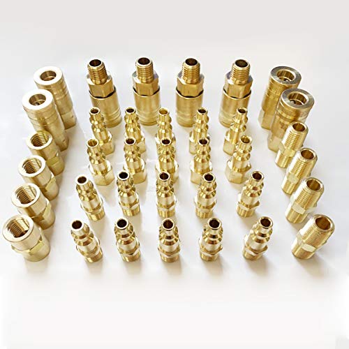 Air Hose Fittings 1/4" Air Coupler & Plug Kit,36 Pieces Quick Connect Air Compressor Accessories W/Storage Case 300 Psi #TOP1