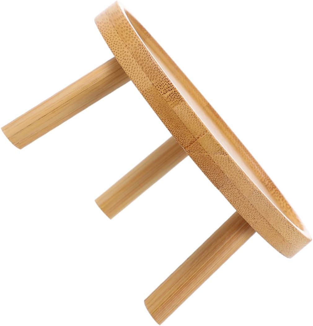BESPORTBLE 5pcs Wooden Pedestal Plant Stand for Indoor Home Decor Boho Flower Vase Holder Bonsai Pot Stand Rustic Planter Holder