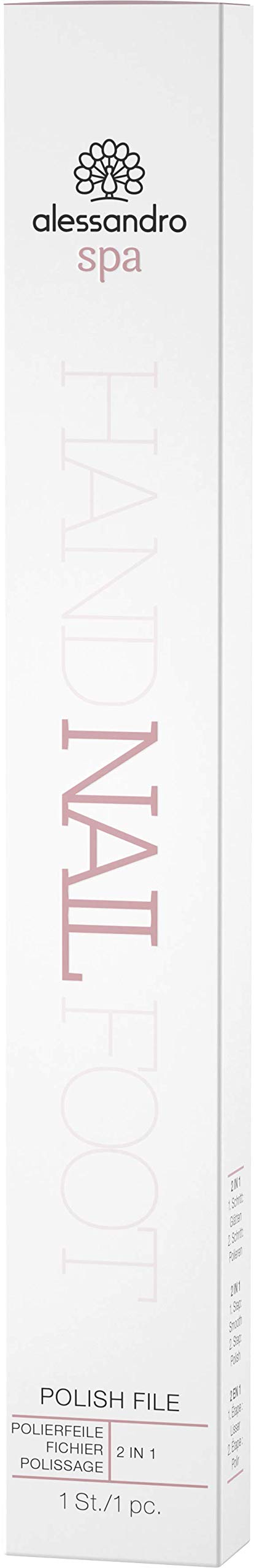 alessandro Spa Quick Shine Polish File – pilnik do polerowania, błyszczące paznokcie w zaledwie 2 krokach, 1 sztuka