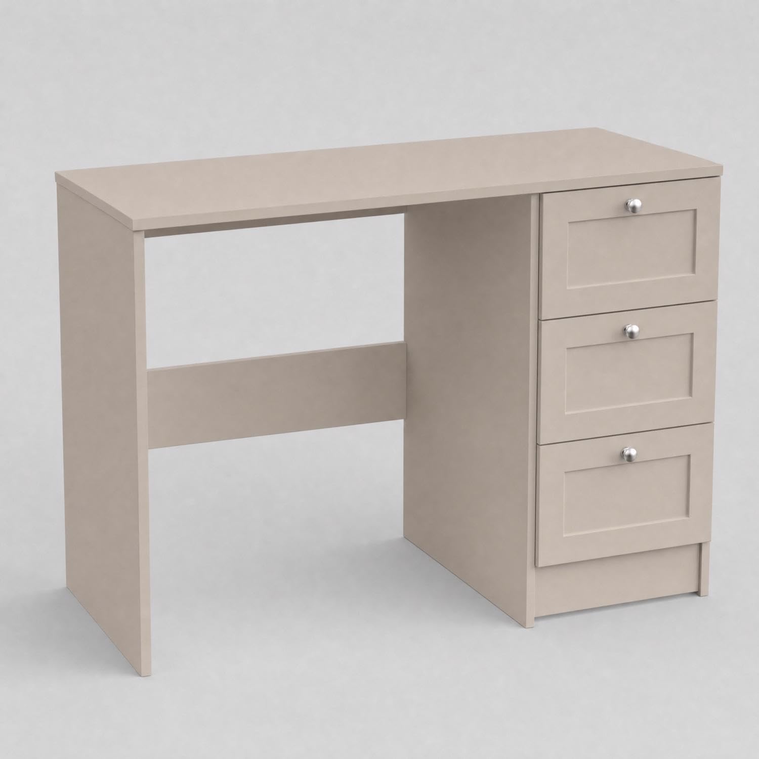 FWStyle Artus Putty 3 Drawer Dressing Table Vanity Desk with Storage