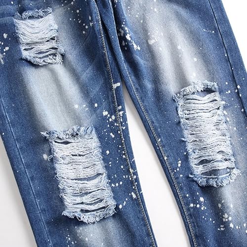 Mens Slim Fit Jeans Men Jeans Regular Fit Mens Straight Leg Jean Ripped Jean Men Men's Casual Pants3