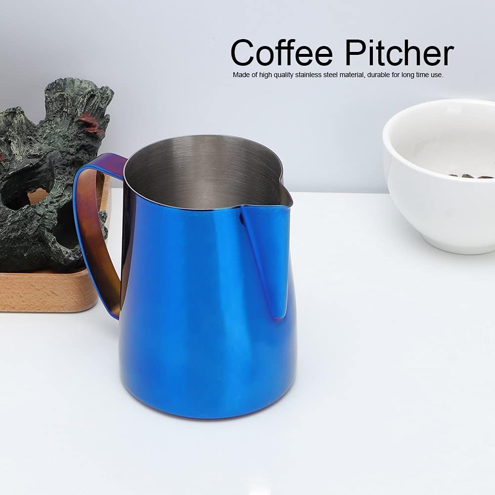 Coffee Pitcher 600ml Ergonomic Stainless Steel Milk Frothing Jug