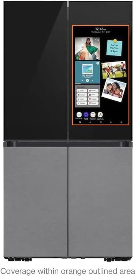 boxwave screen protector compatible with samsung bespoke family hub+ smart refrigerator - cleartouch anti-glare (2-pack), anti-fingerprint matte film skin
