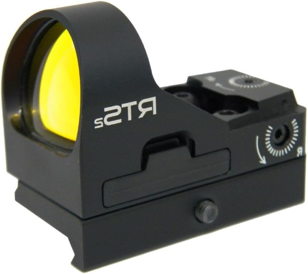 C-MORE Systems Micro Red Dot Sight RTS2B V5, 1x Magnification, Made of Aircraft Grade Aluminum, Adjusts for Wind & Elevation, Ultra Bright, All Weather, Waterproof, Lightweight, Matte Black