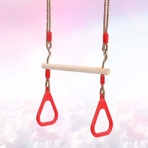 Miniatura 8 de BESPORTBLE Anillos de plástico de madera ajustables para gimnasia color aleatorio