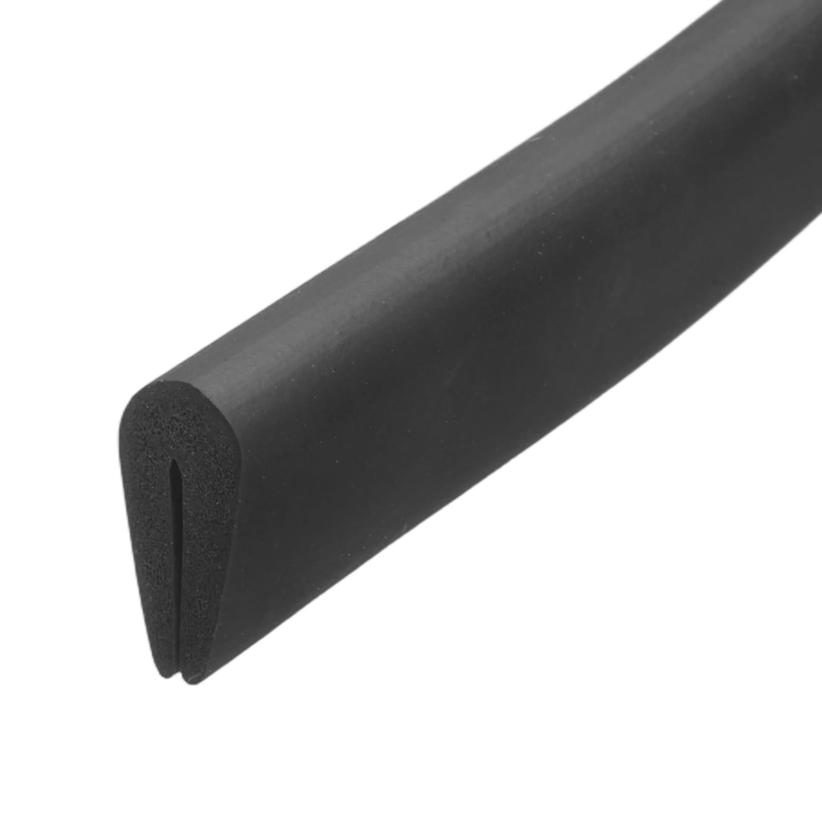PATIKIL Rubber Edge Trim, 1/16"(2mm) x 6.6Ft Length EPDM U Channel Edge Protector U Shaped Gasket for 0.5-2mm Mirror Glass Protector, Black (11x18mm)